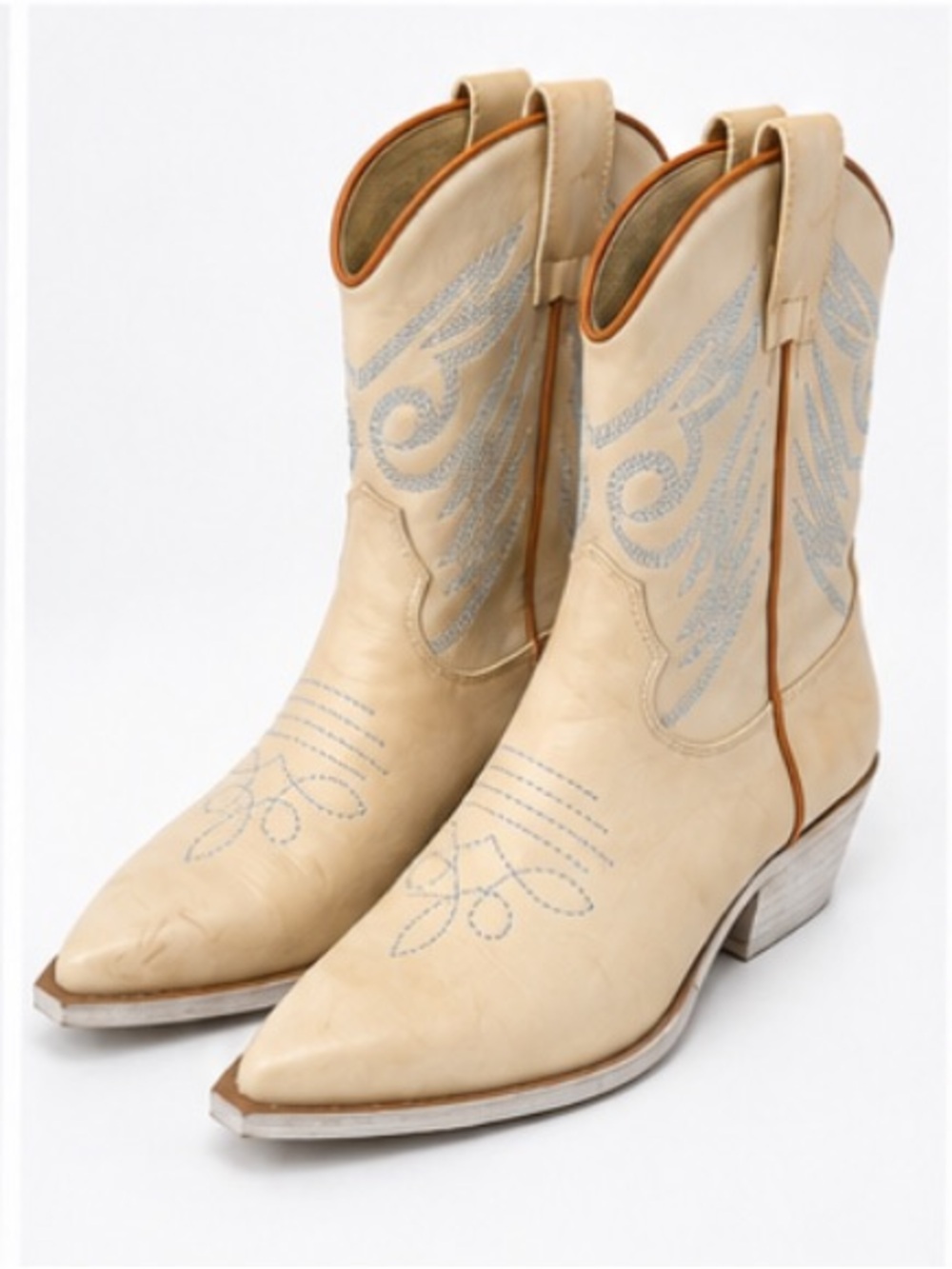 Shu Shop 8.5M Women's Cream Western Cowboy Boots